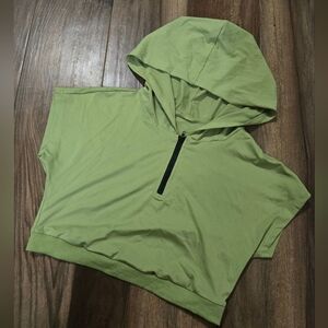 Green Hooded Top with Pocket